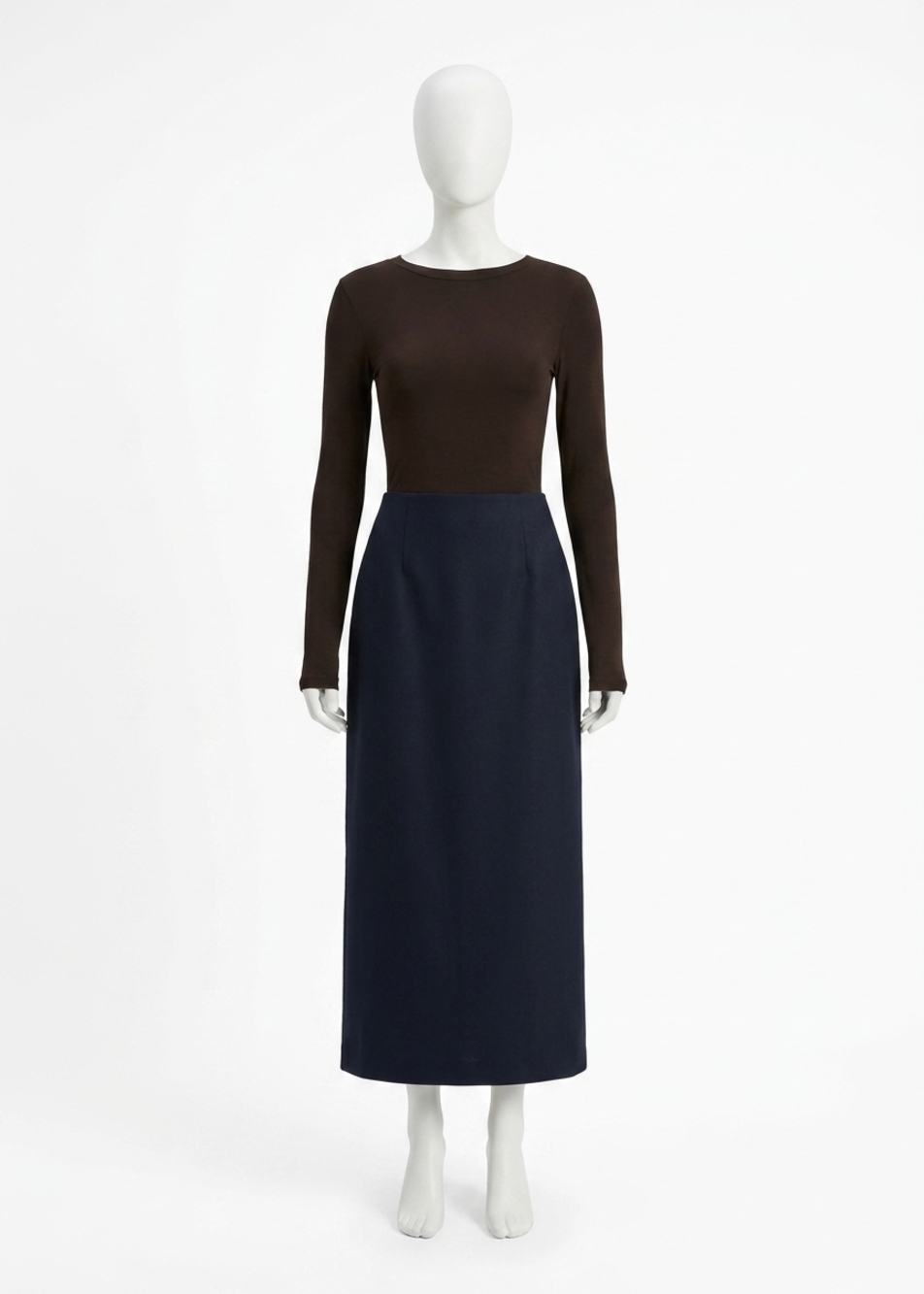 NEW ENZA COSTA silk knit long sleeve crew tee in coffee bean